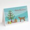 Caroline&#x27;s Treasures Highlander Lynx #1 Cat Merry Christmas Greeting Cards and Envelopes Pack of 8